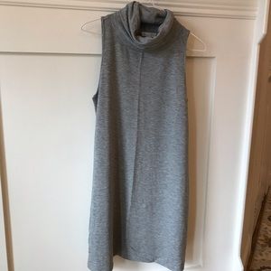 LEITH • Grey Sleeveless Turtleneck Dress